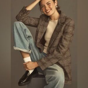 Reformation Classic Relaxed Blazer - Brown - Sz Small